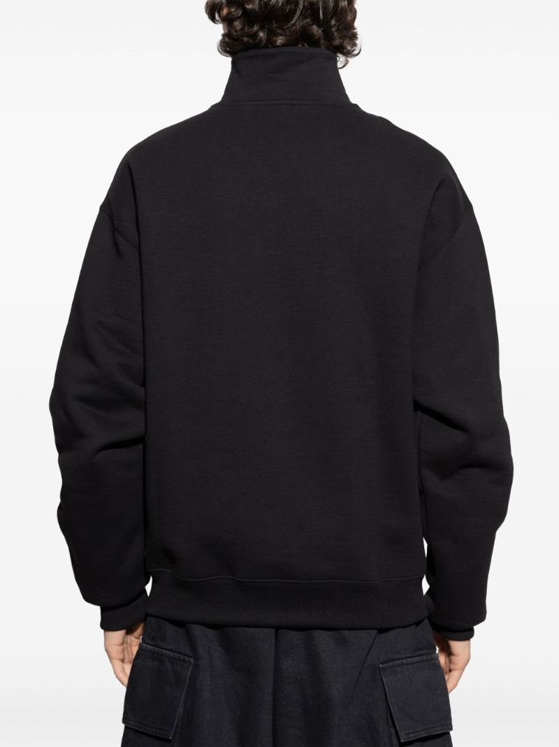 Black Gros Grain Sweatshirt