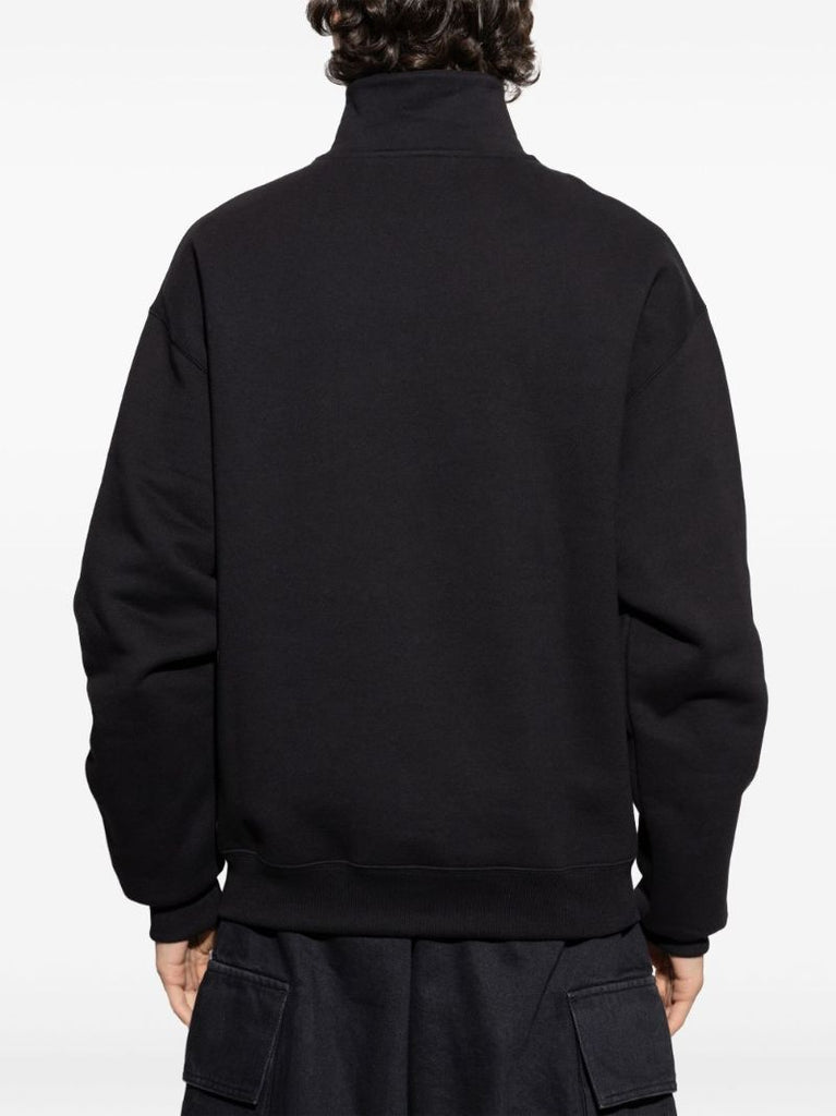 Black Gros Grain Sweatshirt