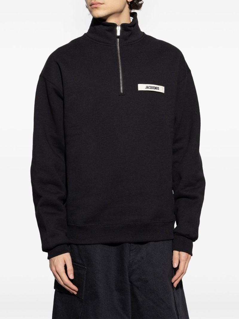 Black Gros Grain Sweatshirt