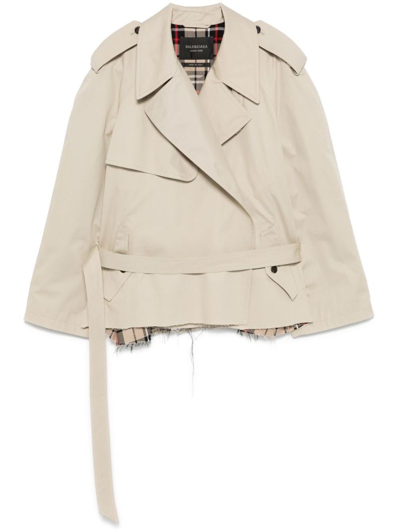 Neutrals Cropped Trench Coat