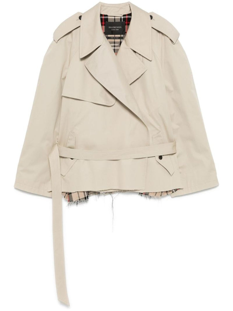 Neutrals Cropped Trench Coat