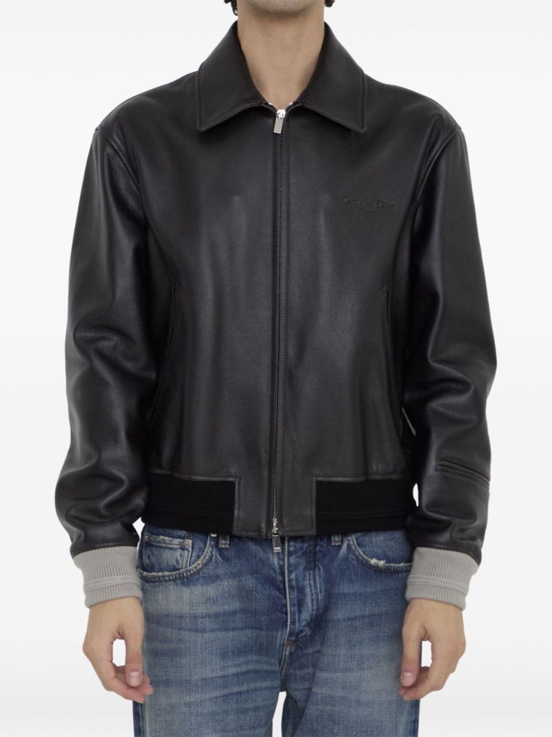 Leather Bomber Jacket