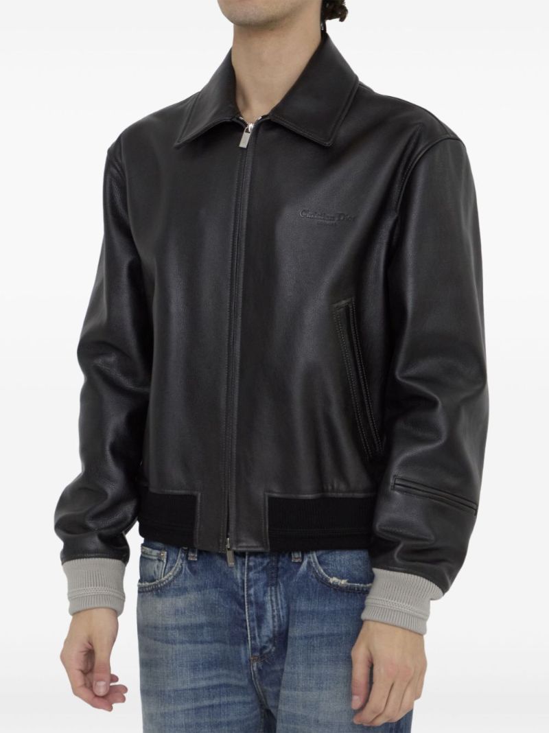 Leather Bomber Jacket
