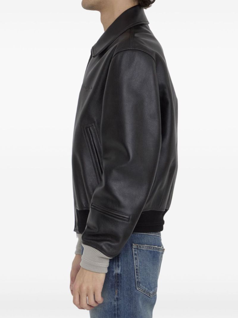 Leather Bomber Jacket