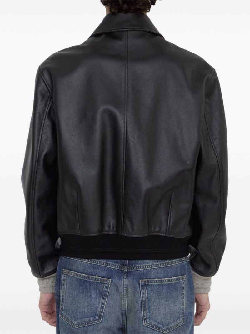 Leather Bomber Jacket