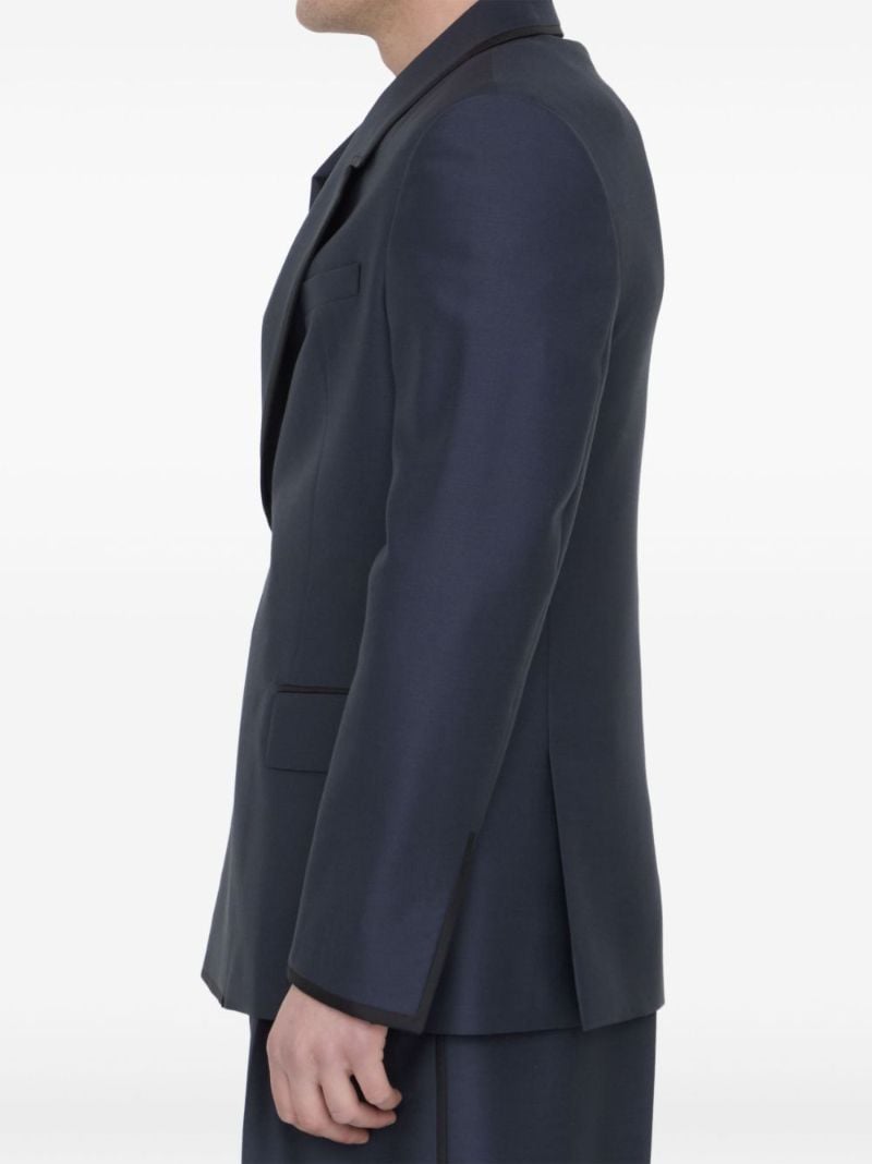 Contrasting-trim Blazer