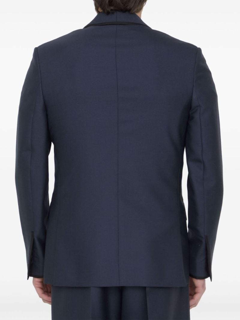 Contrasting-trim Blazer