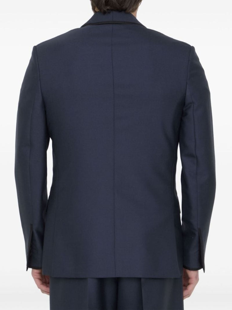Contrasting-trim Blazer