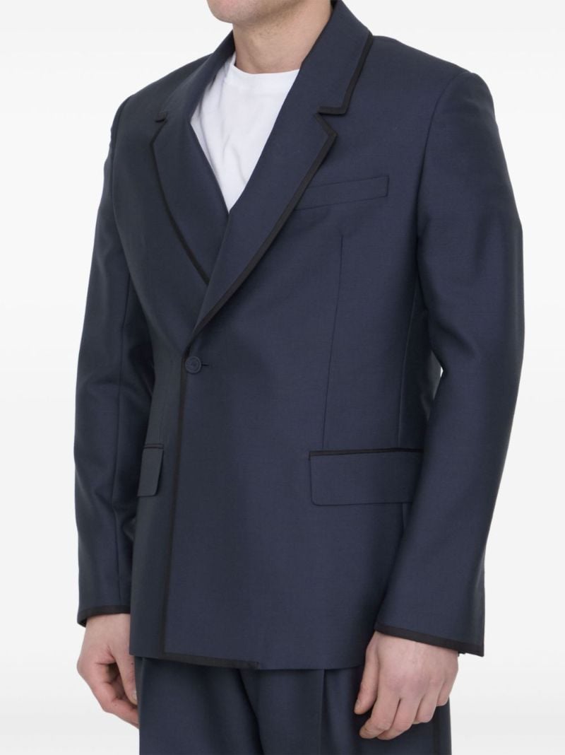 Contrasting-trim Blazer