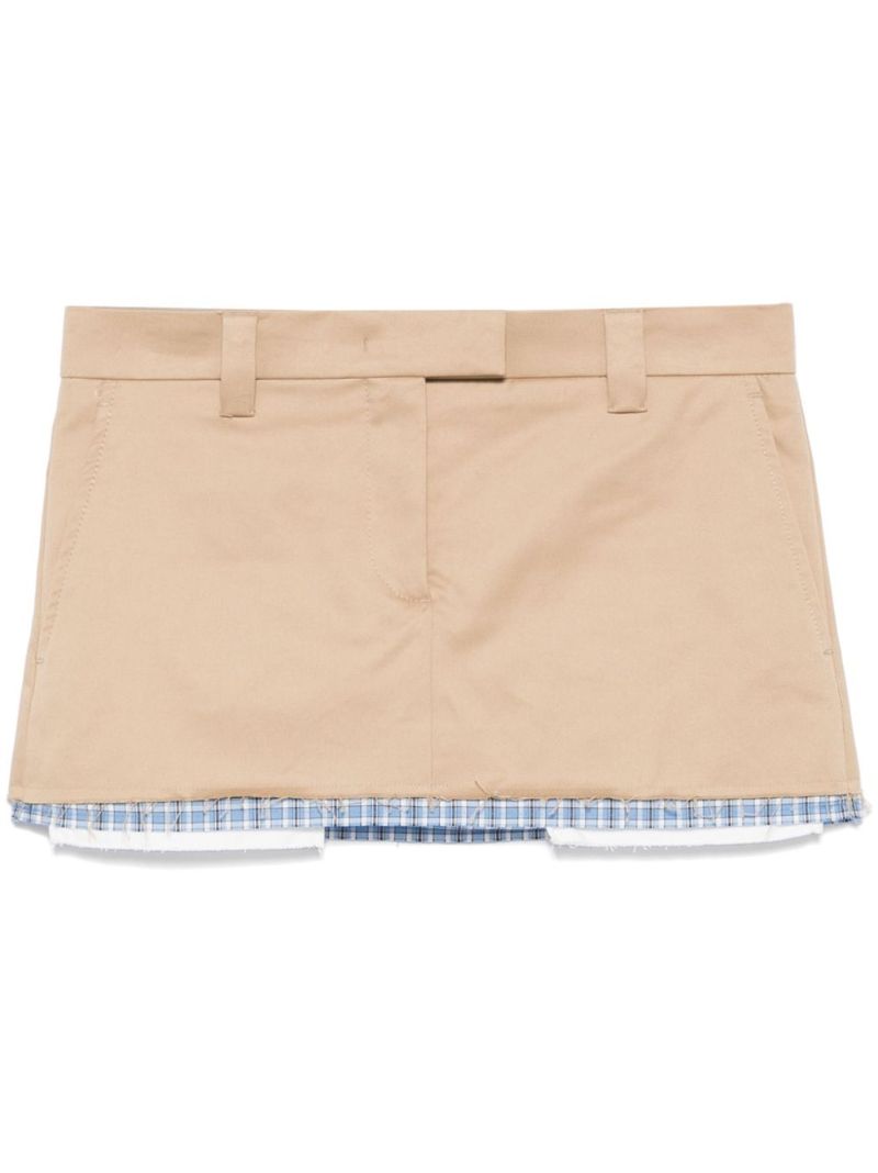Contrasting-trim Mini Skirt
