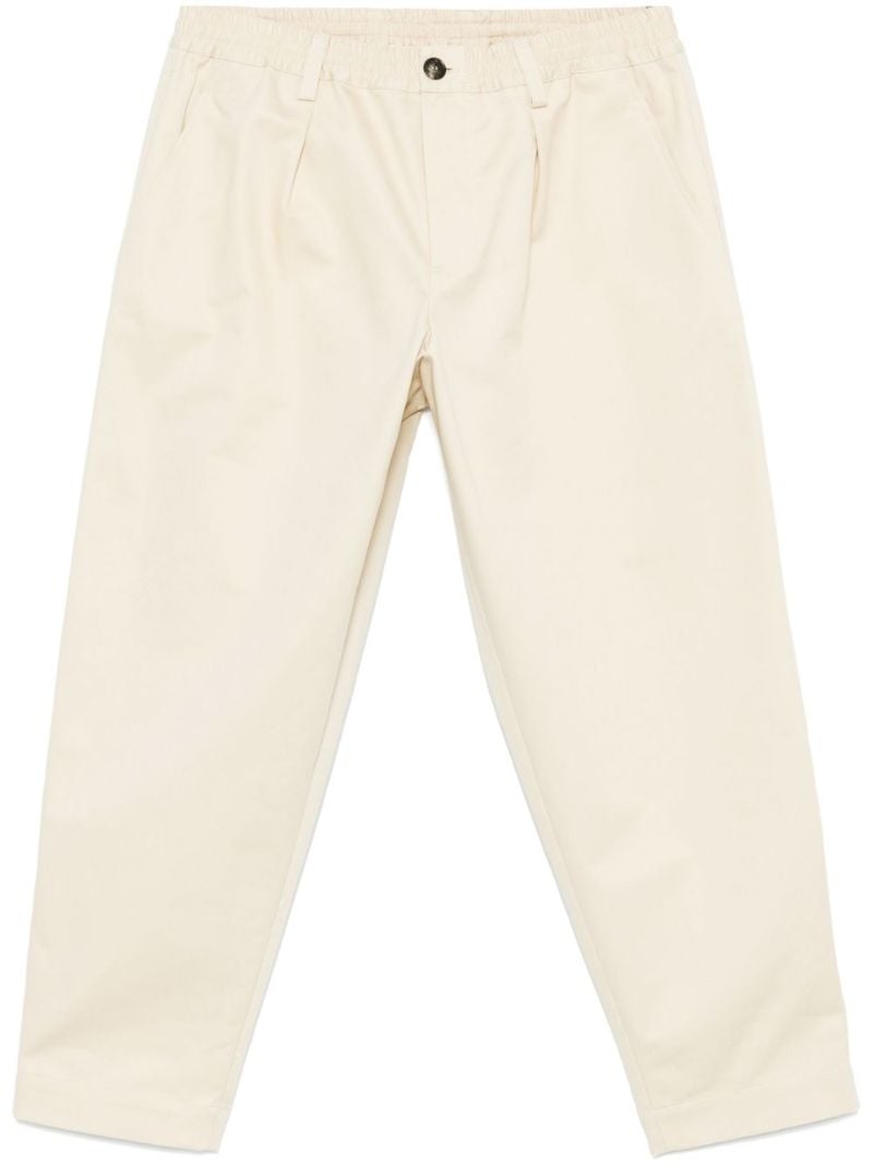 Gabardine-weave Loose-fit Trousers