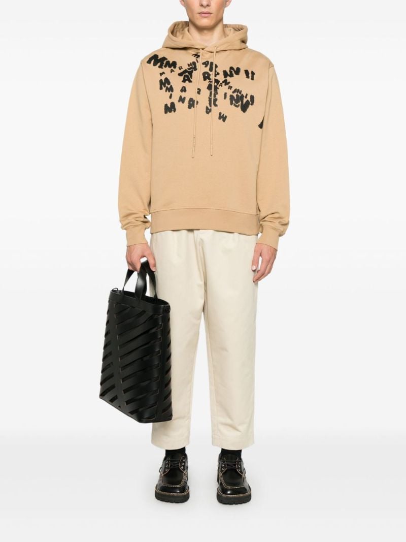 Gabardine-weave Loose-fit Trousers