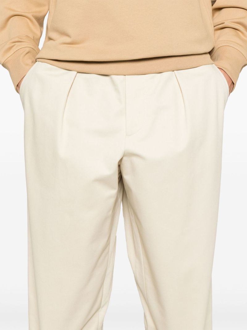 Gabardine-weave Loose-fit Trousers