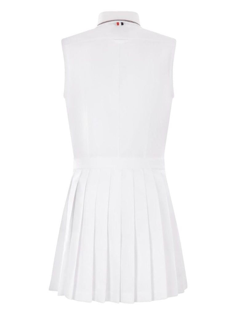 White Pleated Dress