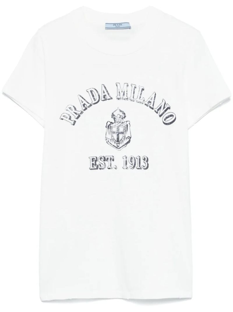 White Logo-print T-shirt