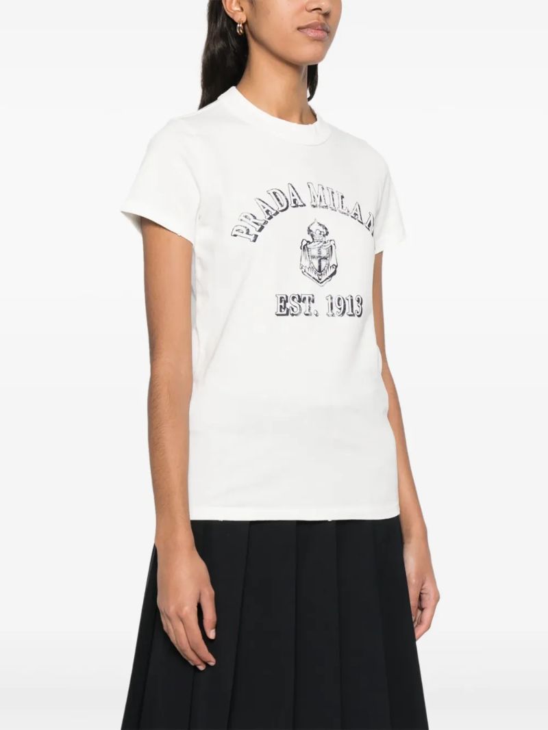 White Logo-print T-shirt