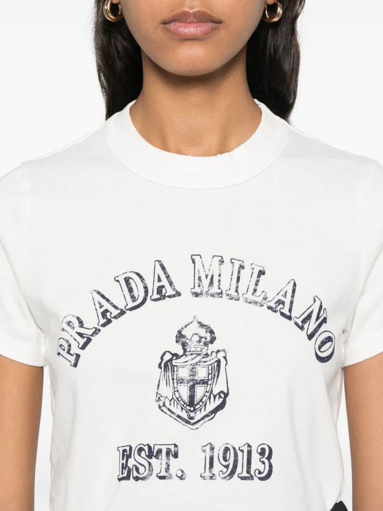 White Logo-print T-shirt