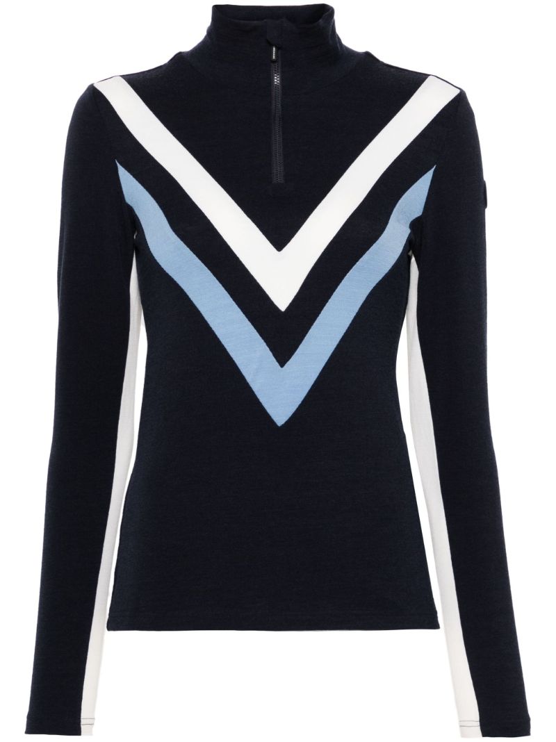 Voss Chevron Zip-up Sweater