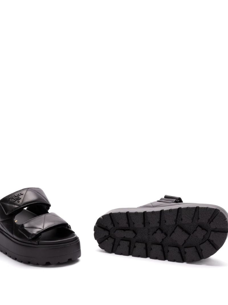 Black Padded Mules