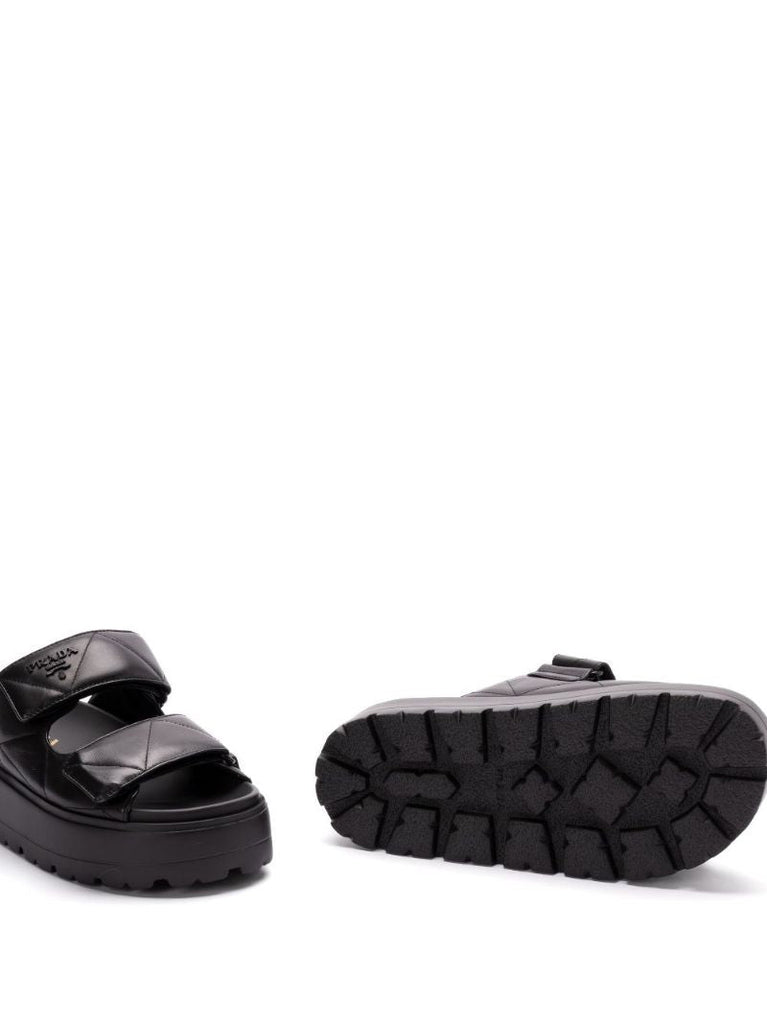 Black Padded Mules