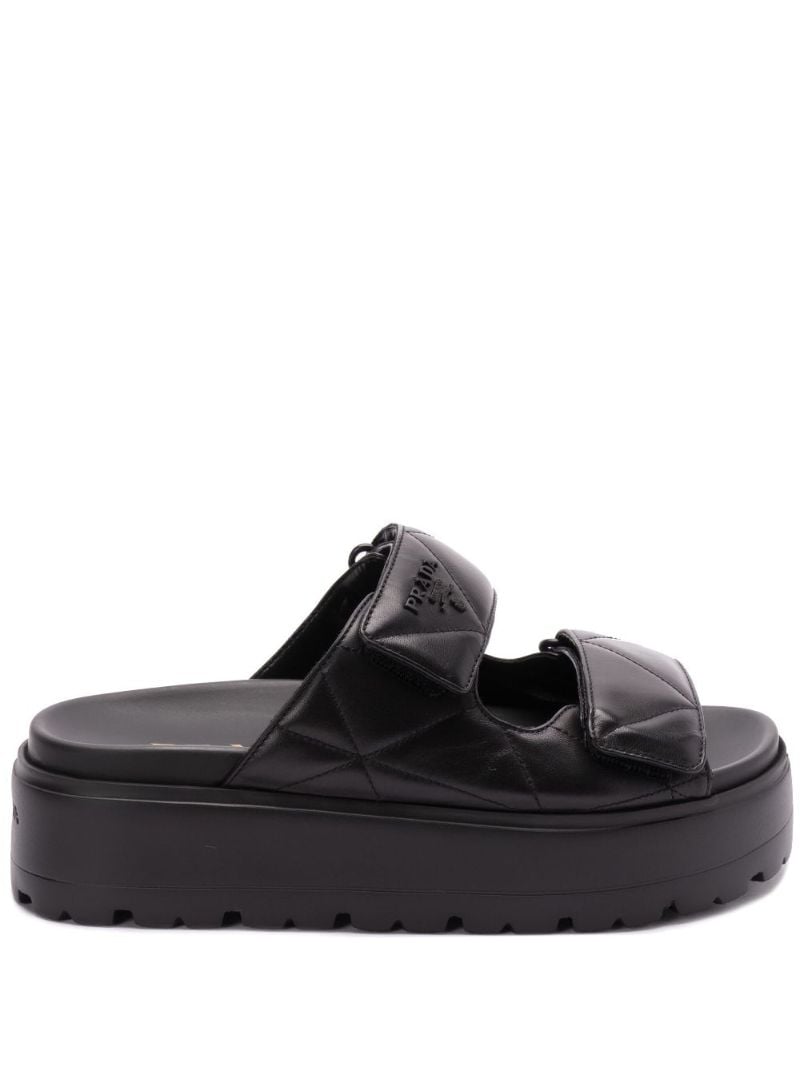 Black Padded Mules