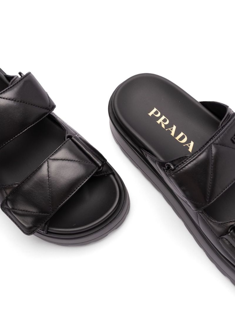 Black Padded Mules