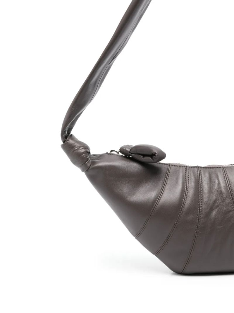 Grey Small Croissant Shoulder Bag