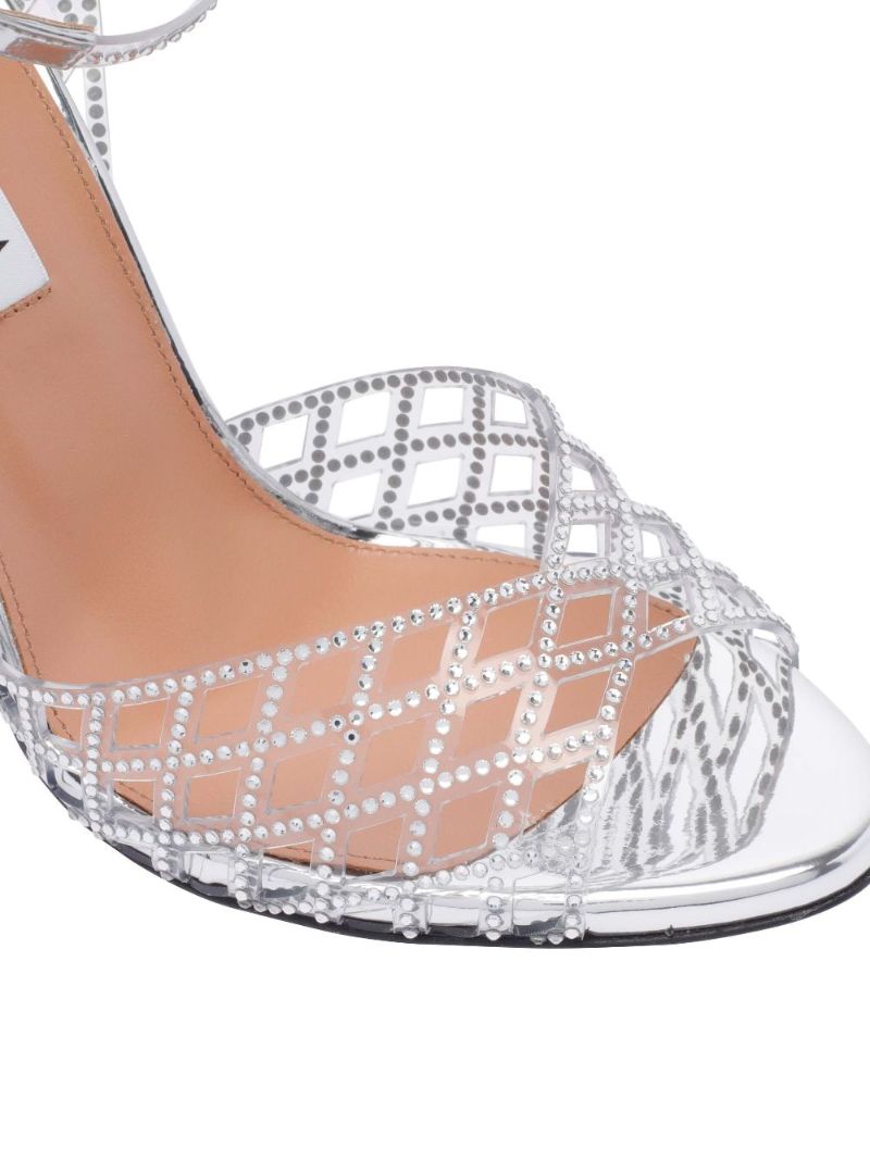 Silver 105mm Lumiere Sandals