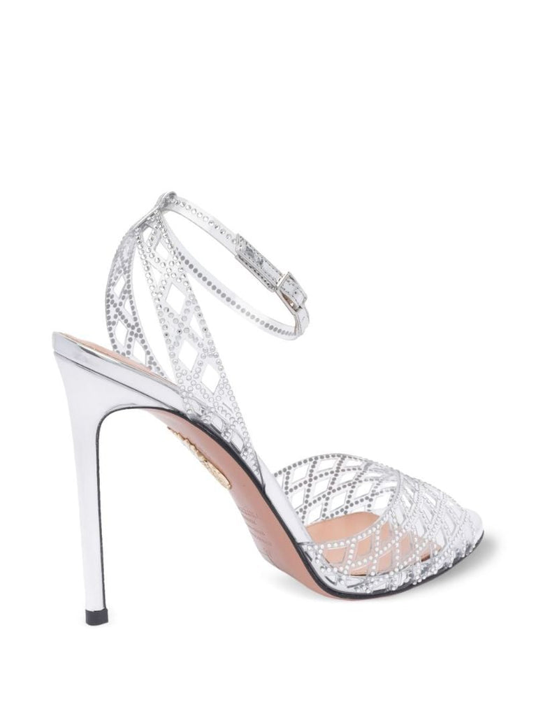 Silver 105mm Lumiere Sandals