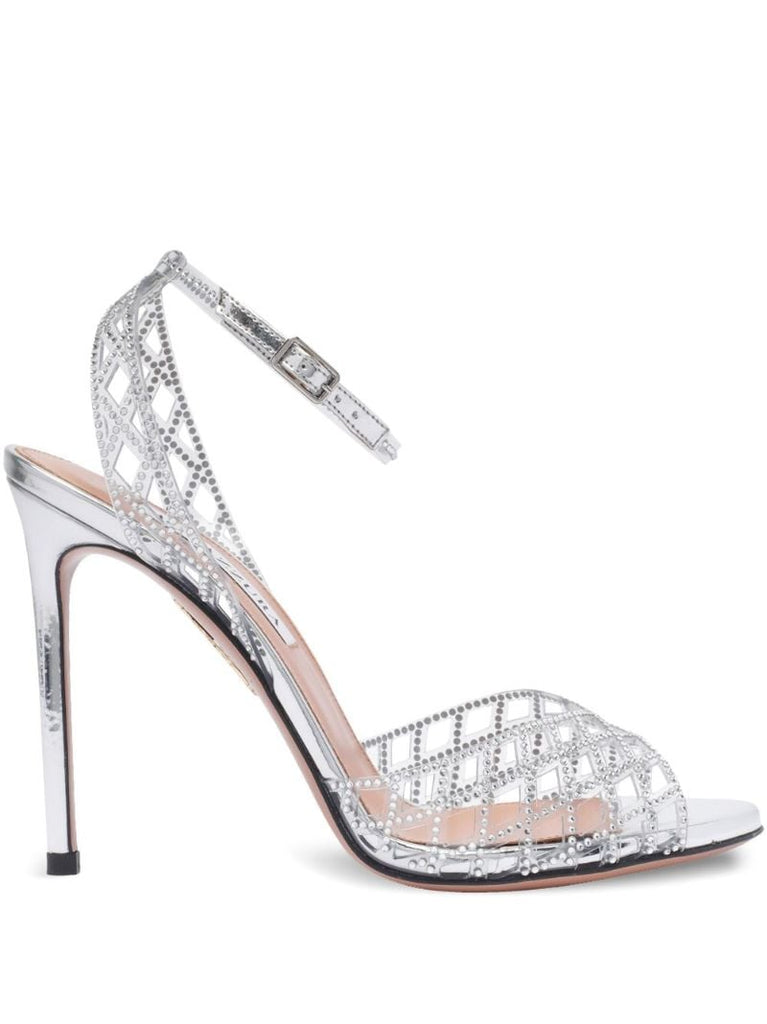 Silver 105mm Lumiere Sandals