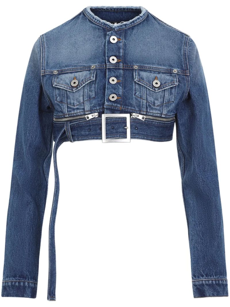 Blue Belted Denim Jacket