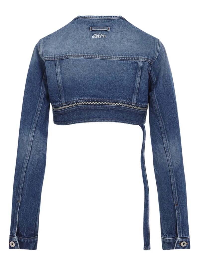 Blue Belted Denim Jacket
