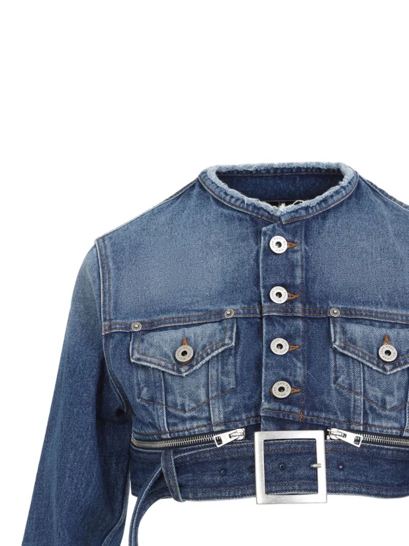 Blue Belted Denim Jacket
