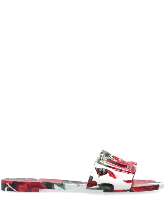 Dg Floral-print Slides