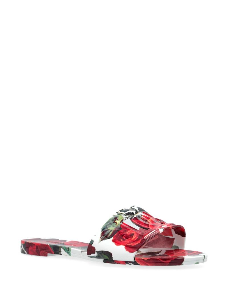 Dg Floral-print Slides