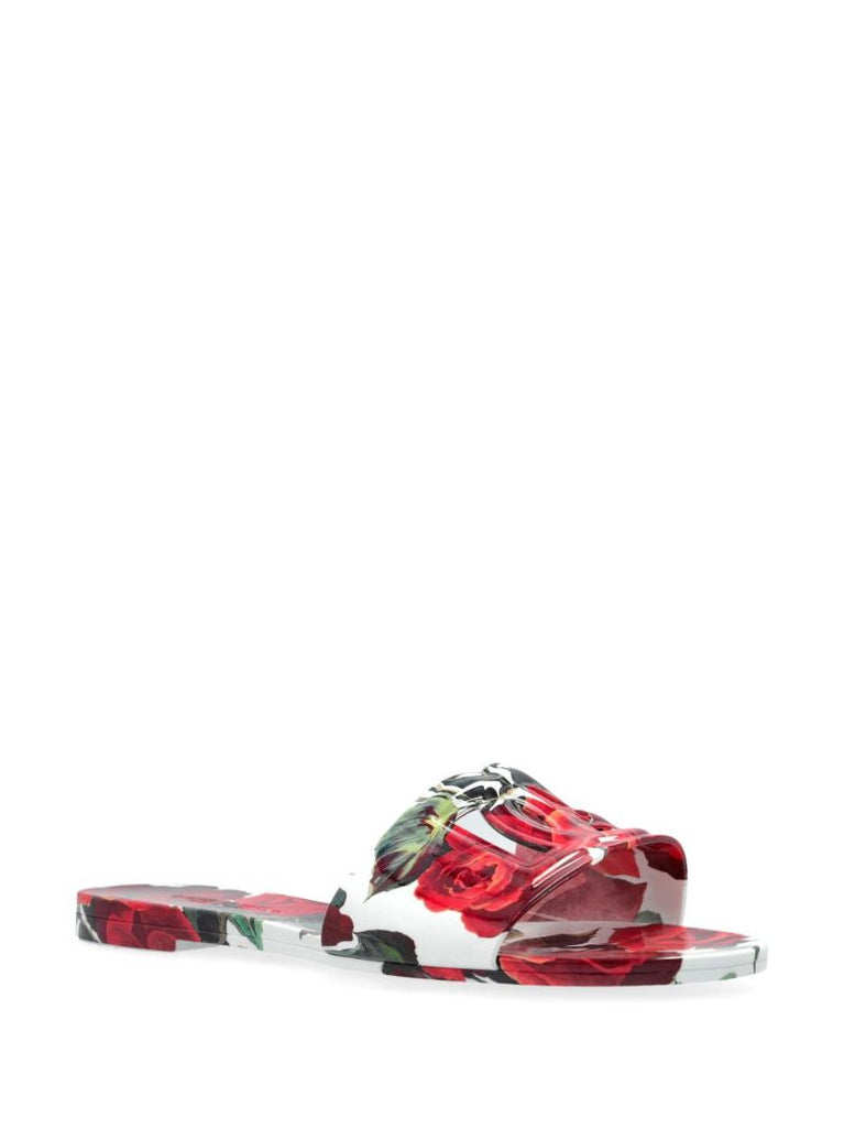 Dg Floral-print Slides