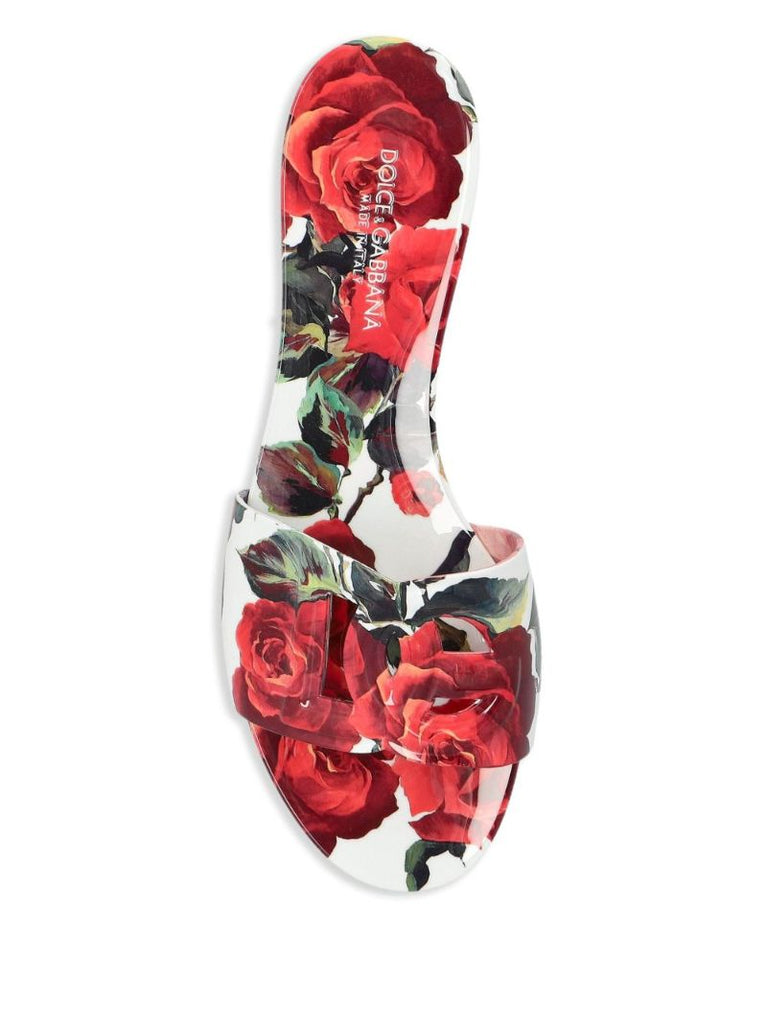 Dg Floral-print Slides