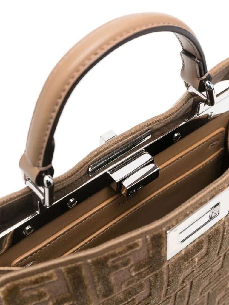 Brown Peekaboo Iseeu Small Handbag