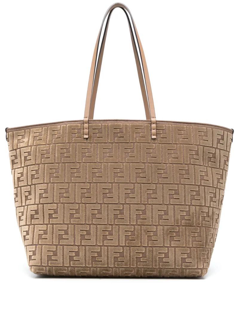 Brown Roll Large Tote Bag