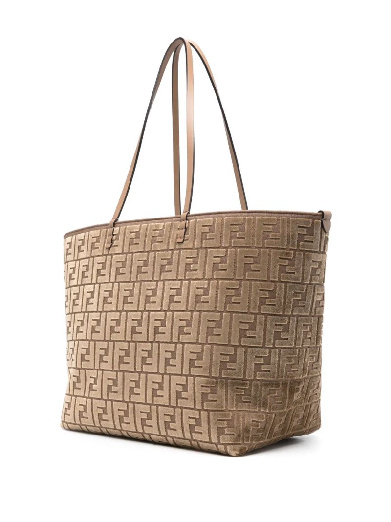 Brown Roll Large Tote Bag