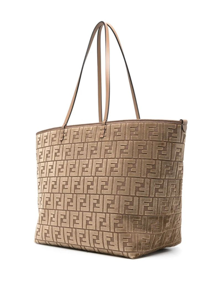 Brown Roll Large Tote Bag