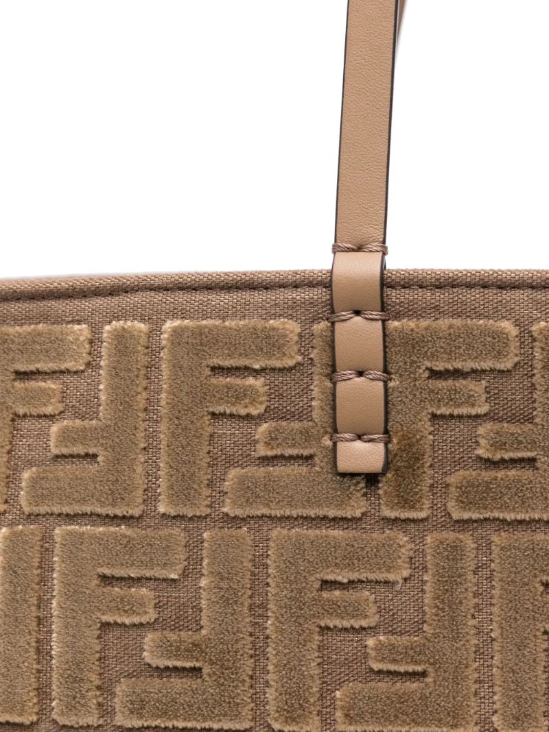 Brown Roll Large Tote Bag