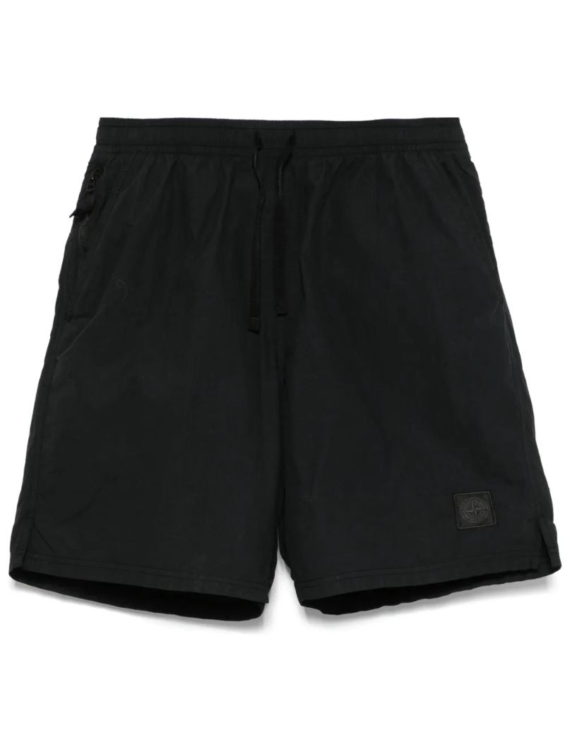 Black Compass-patch Shorts