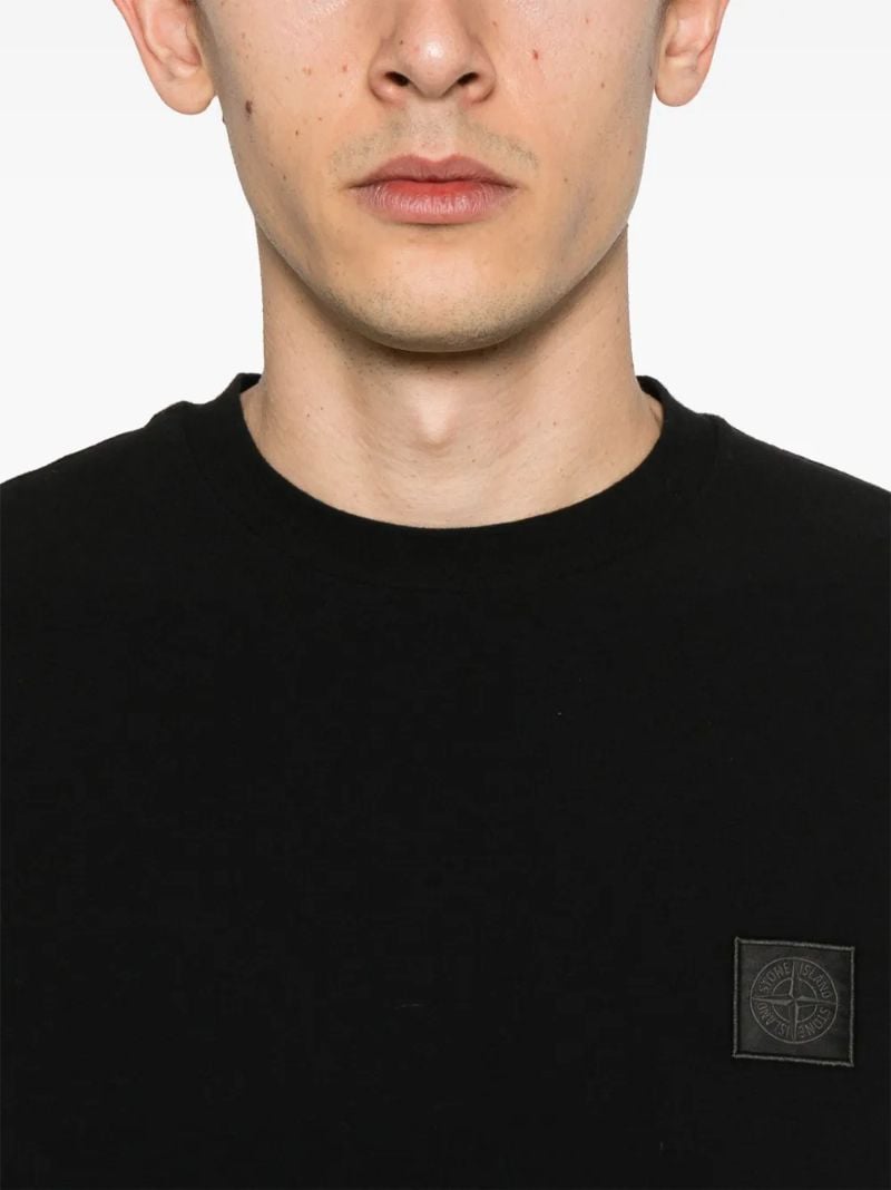 Black Compass Badge Cotton T-shirt