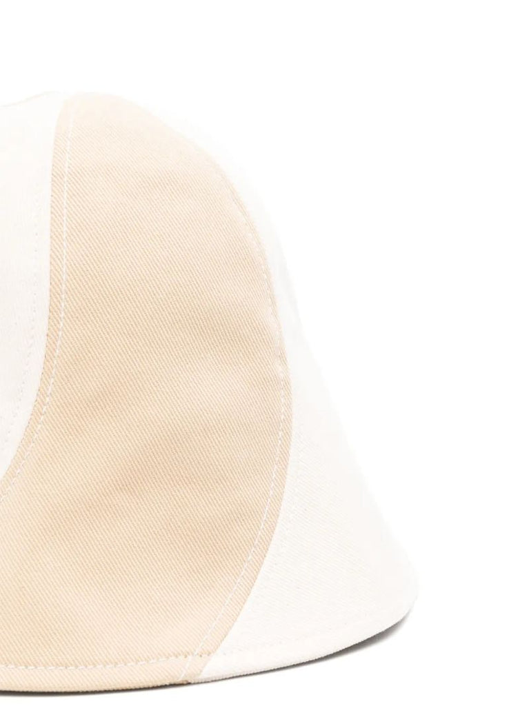 Neutrals Striped Cotton Bucket Hat