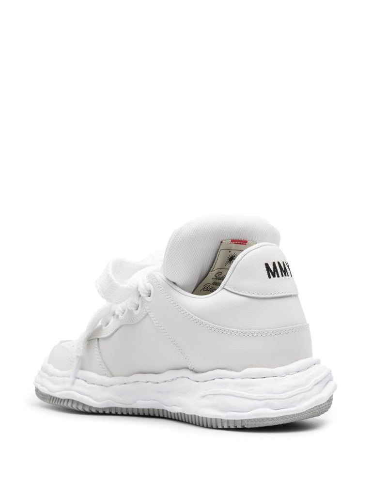 White Wayne Puffer Leather Sneakers