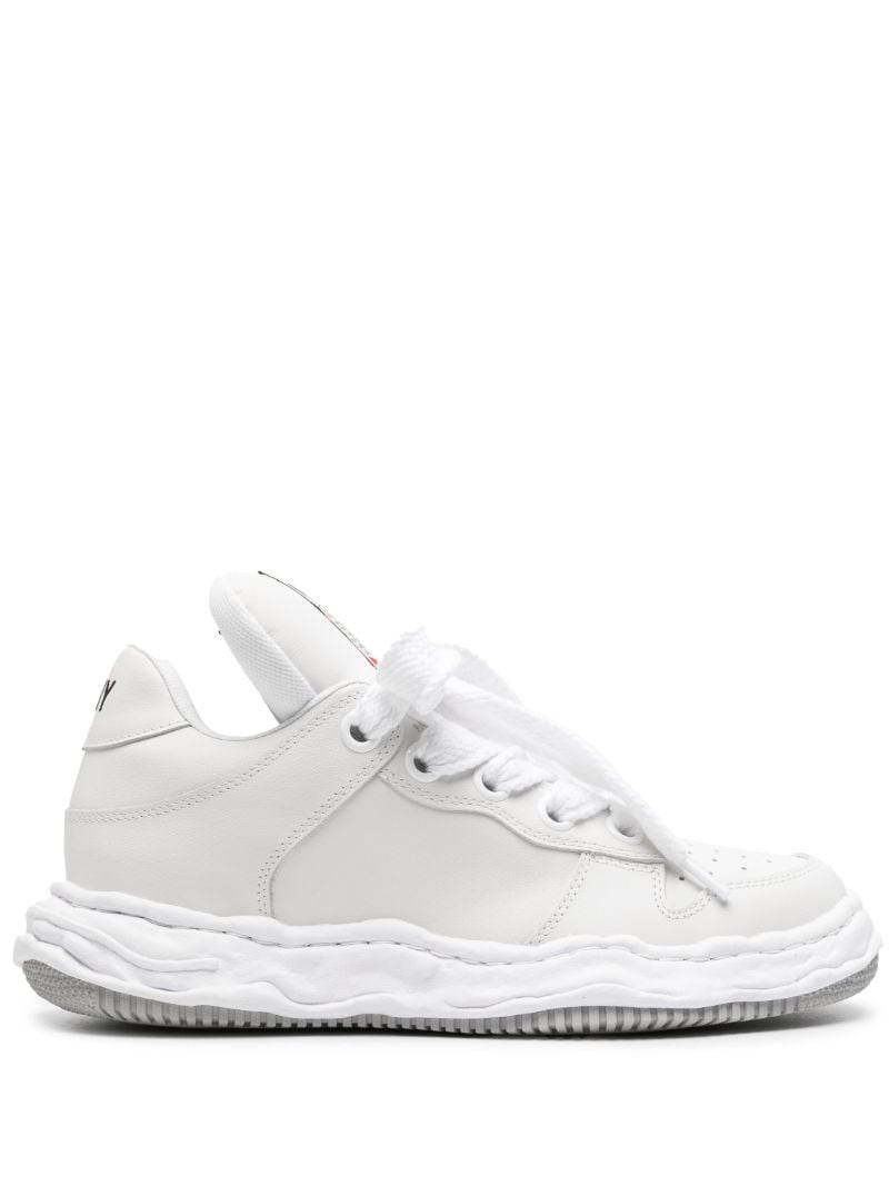 White Wayne Puffer Leather Sneakers