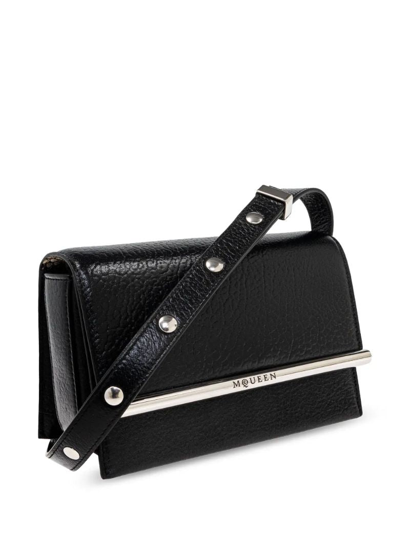 Black T-bar Shoulder Bag