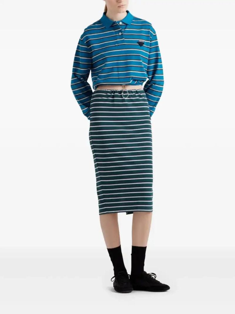 Green Striped Skirt