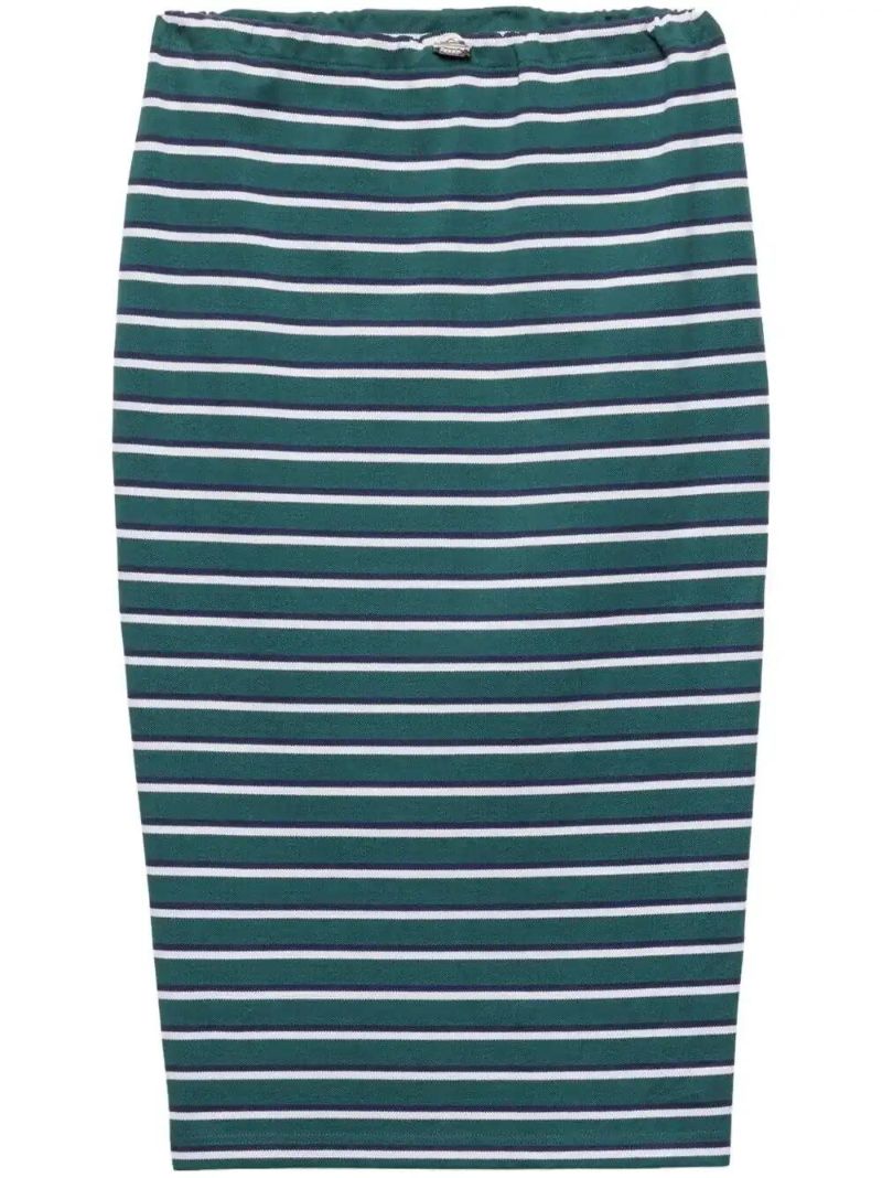 Green Striped Skirt